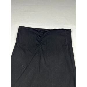 sz S/M Women's Poof! Couture Black Jersey Long Tube Top EUC